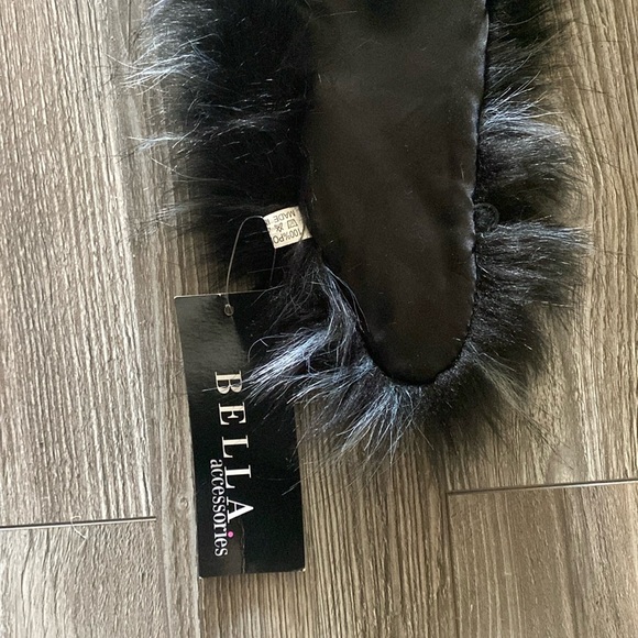 Bella black and gray Faux fur collar - Picture 11 of 11